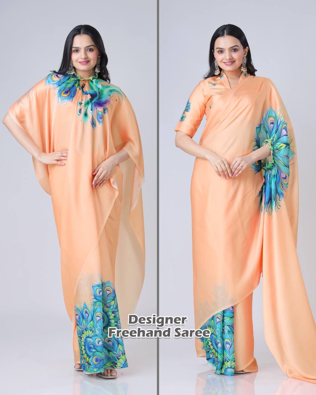 Murlidhar Garden Flute Japan Satin Saree