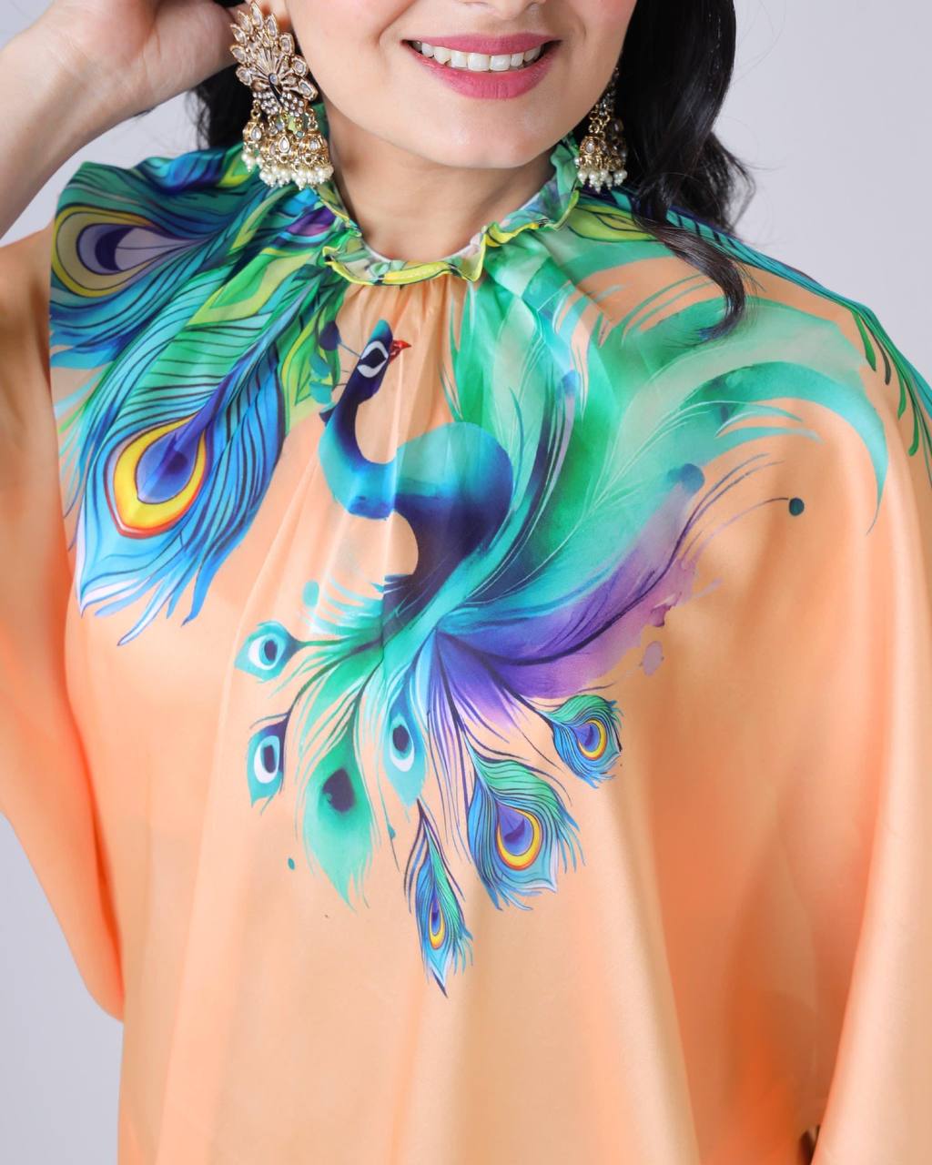 Murlidhar Garden Flute Japan Satin Saree