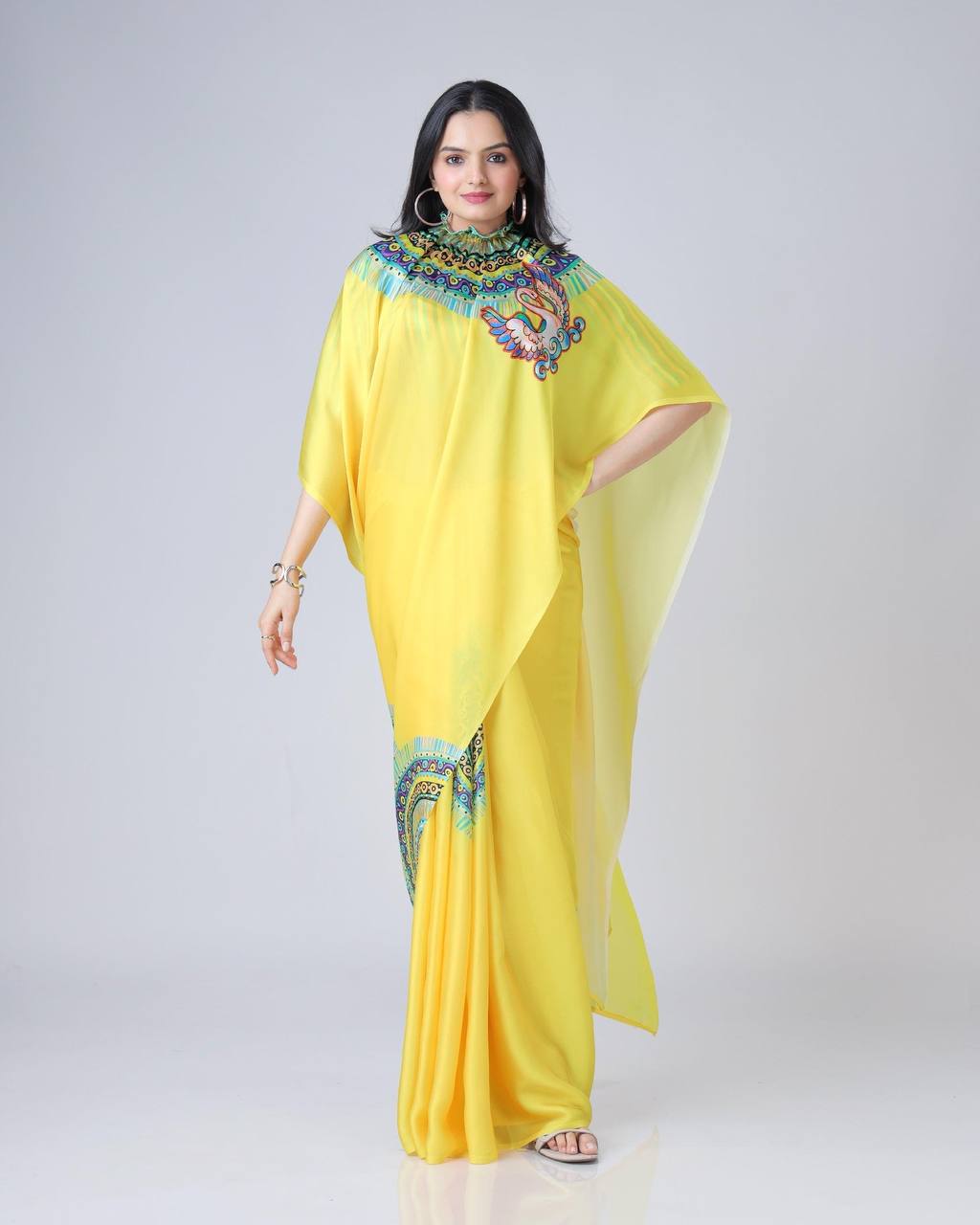 Murlidhar Garden Flute Japan Satin Saree