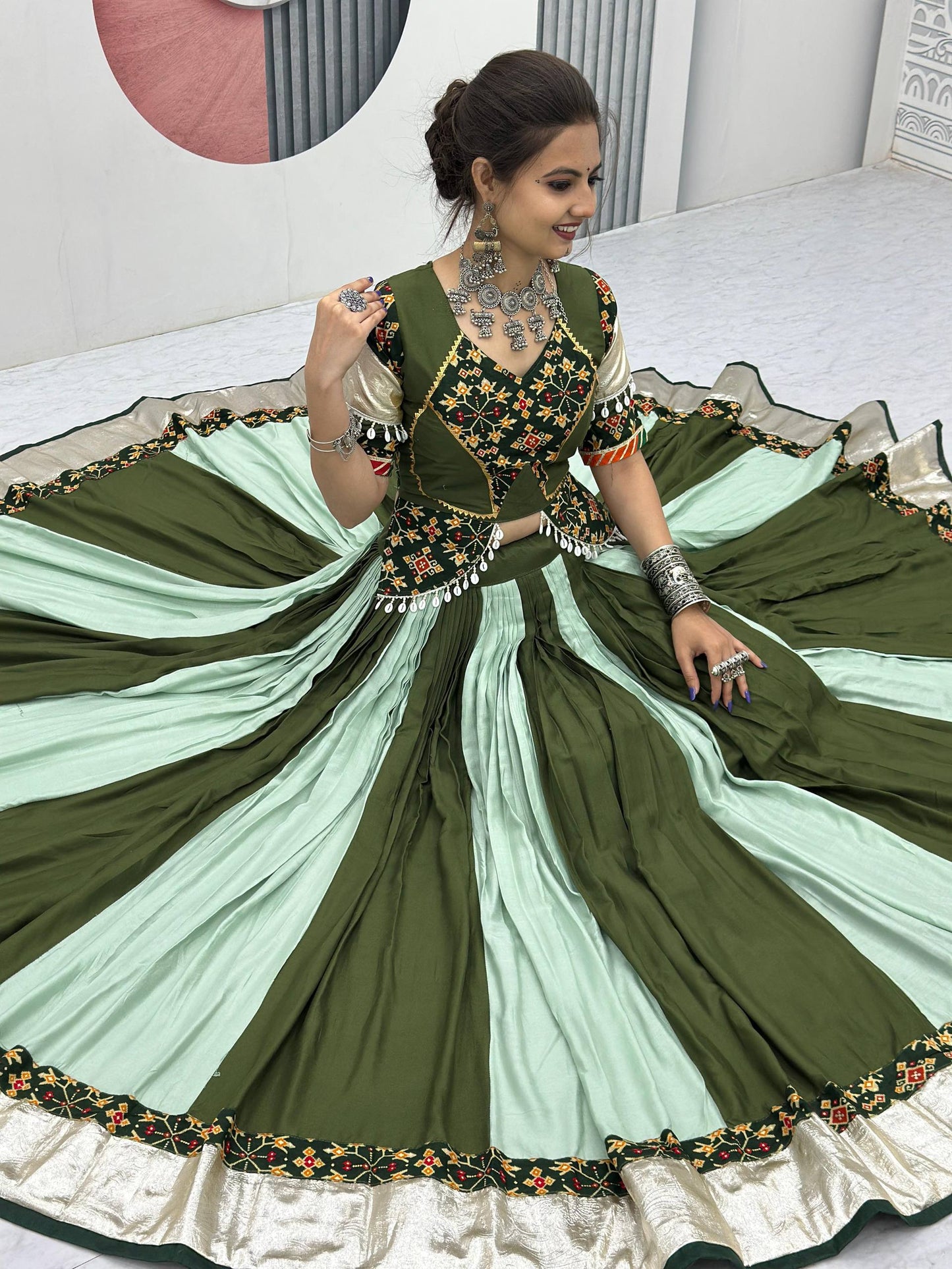 Hiya Traditional Festive Mirror Work Lehenga Choli