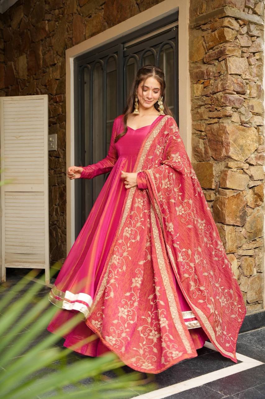 Aaru Graceful Designer Silk Suit Set