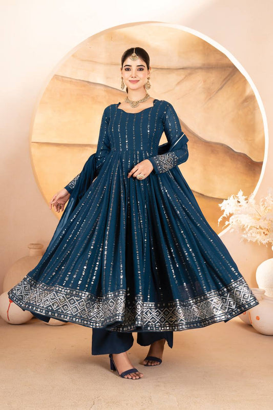 Zarista Midnight Blue Anarkali Suit
