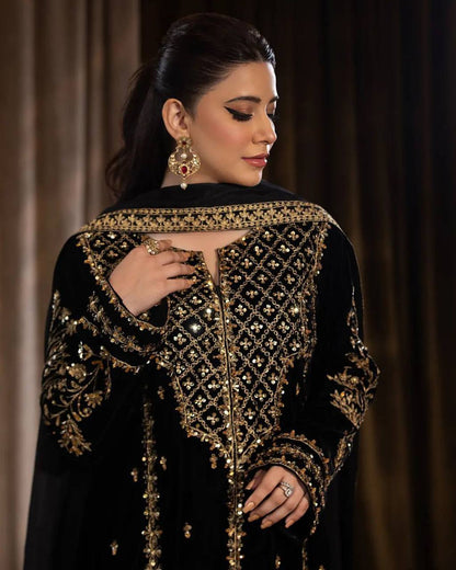 HEAVY EMBROIDERY SEQUENCE WORK PAKISTANI SUIT SET