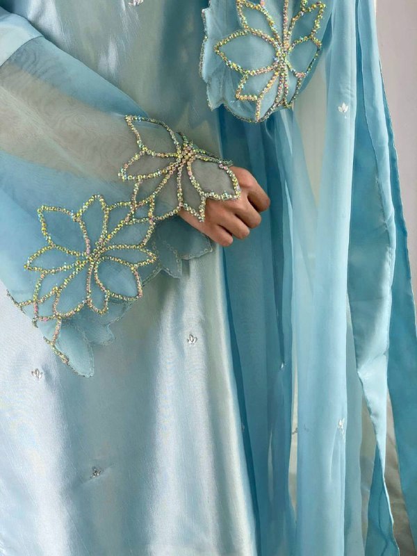 Rayaan A Mint Green Dream Beauty Designer Wear Beads Work Kurti Pant Set