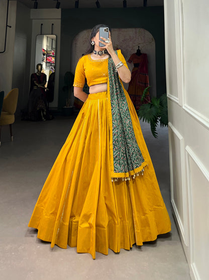 Preksha beautifully printed pure cotton lehenga choli