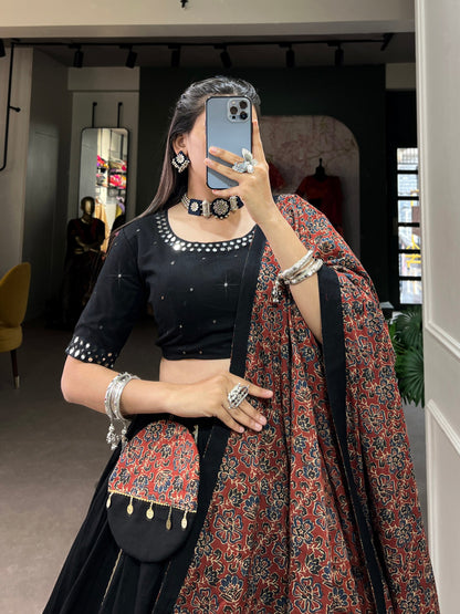 Preksha beautifully printed pure cotton lehenga choli