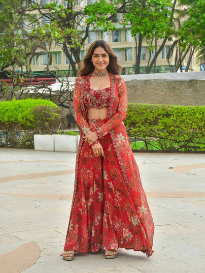 Mehak in Bloom A Floral Dream Unfolded Shrug Set