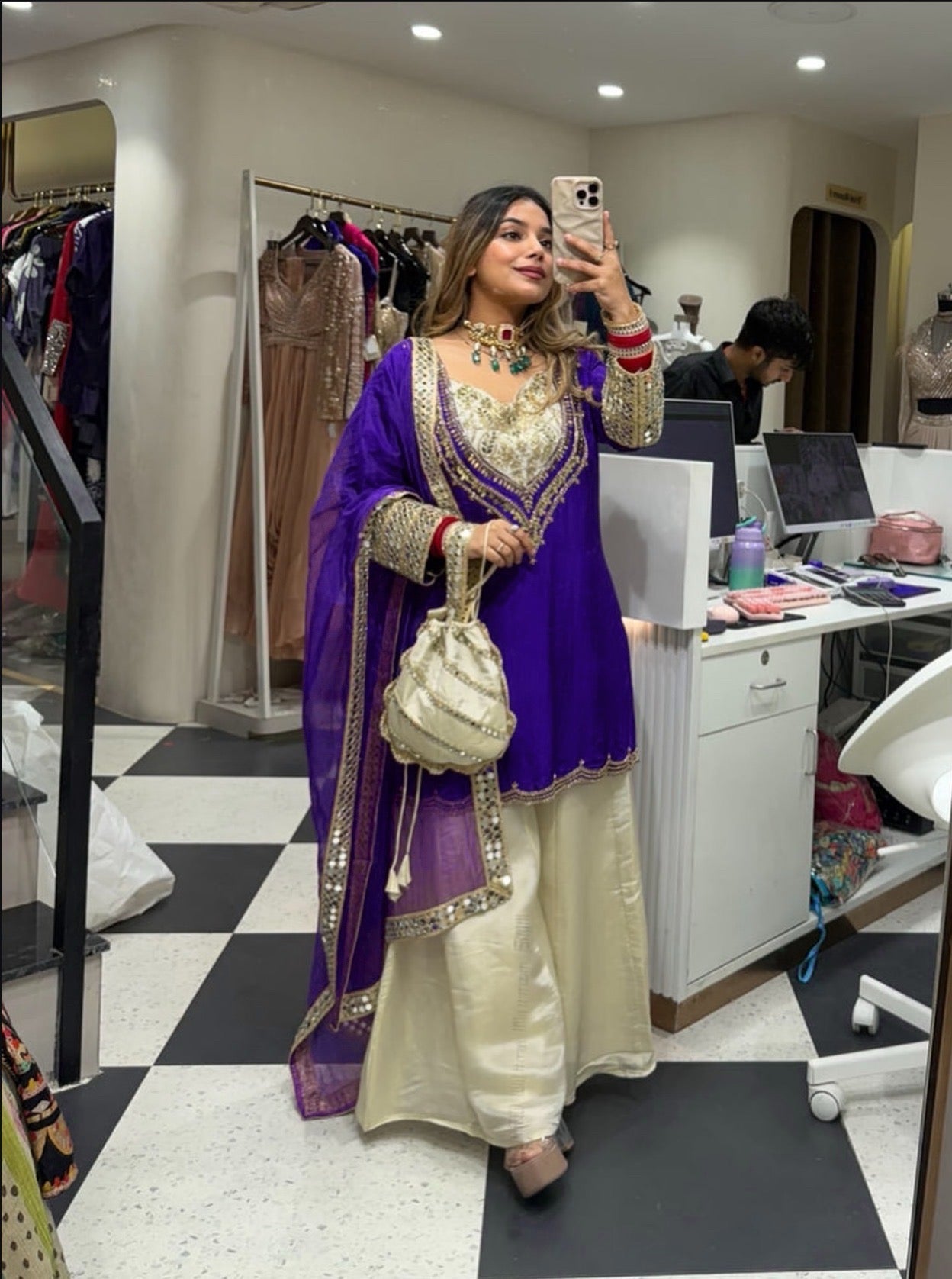 Bandagi Designer 3 Piece Plazzo Set