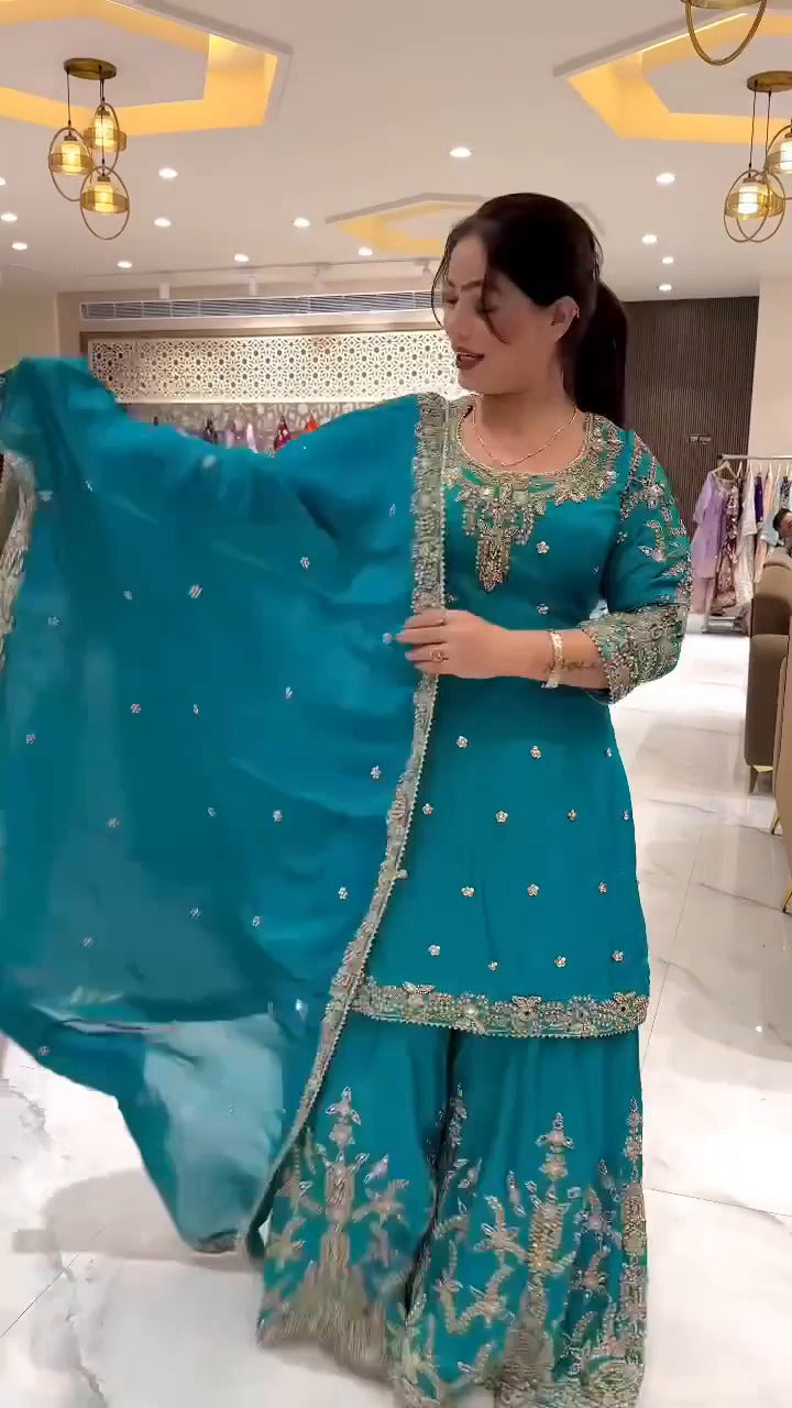 Afreen Moti Work Mughal Grace Sharara Set