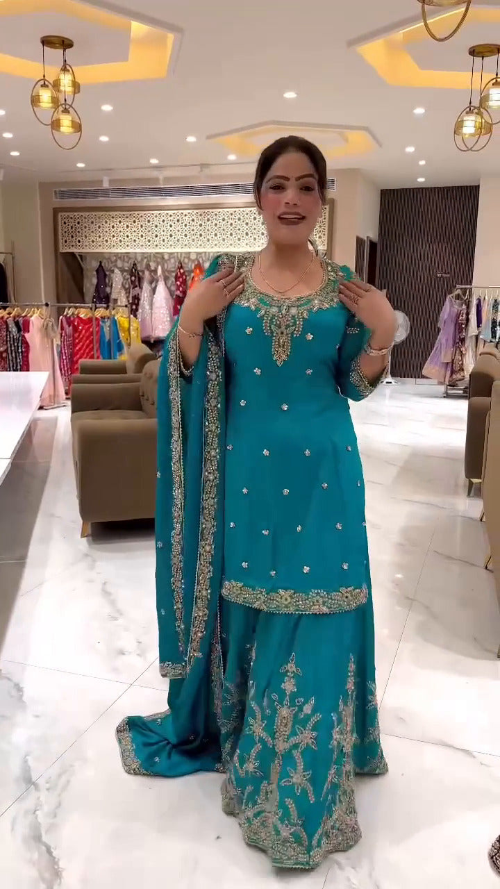 Afreen Moti Work Mughal Grace Sharara Set