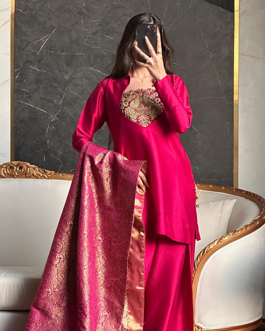 Meher Designer Bits Hand Work Sharara Suit