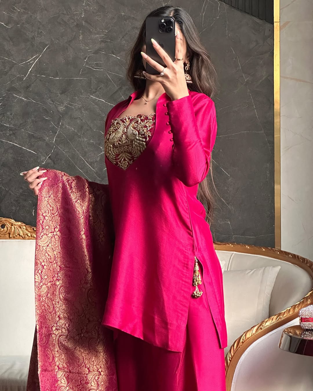 Meher Designer Bits Hand Work Sharara Suit