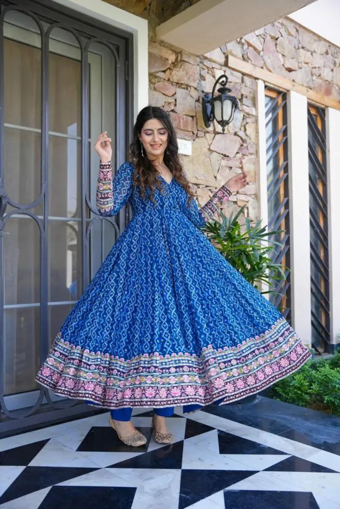 SWARA PARTYWEAR ANARKALI SUIT SET