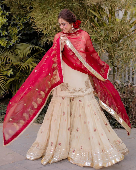 Mahira Designer And Elegance Three Piece Sarara Suit