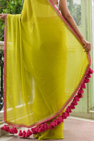 SAKSHI RAFELO LATKAN HIT DESIGN WITH SABYASACHI SEQUENCE AND THREAD BUTTA WORK IN LACE BORDER