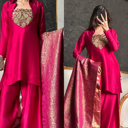 Meher Designer Bits Hand Work Sharara Suit