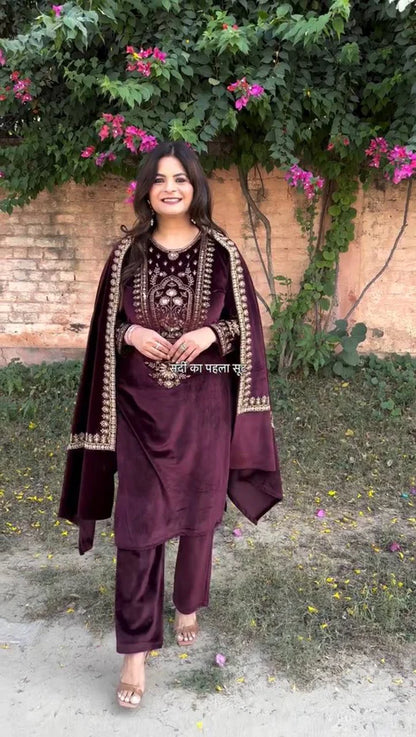 Velvet Heritage Traditional Splendor Suit Set