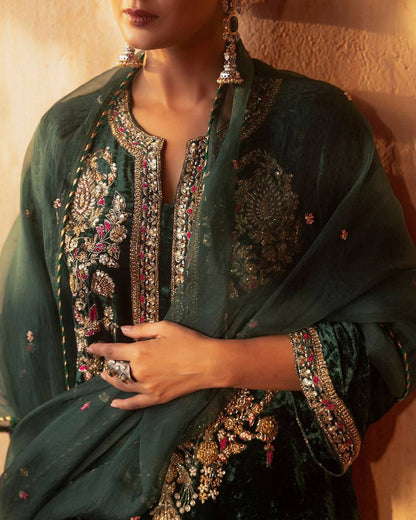 Fatima Heavy Embroidery Sequence Work Pakistani Suit