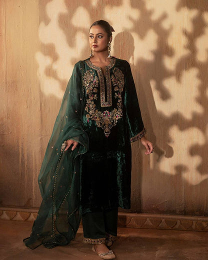 Fatima Heavy Embroidery Sequence Work Pakistani Suit