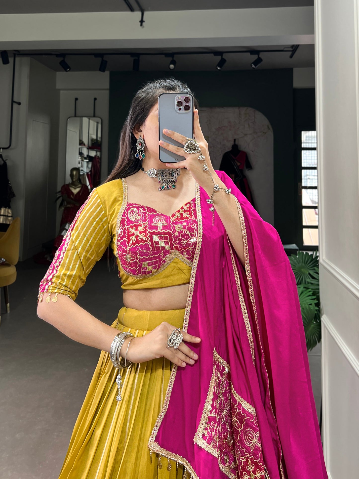 Advika Zari Line Gota Patti Lehengha Choli