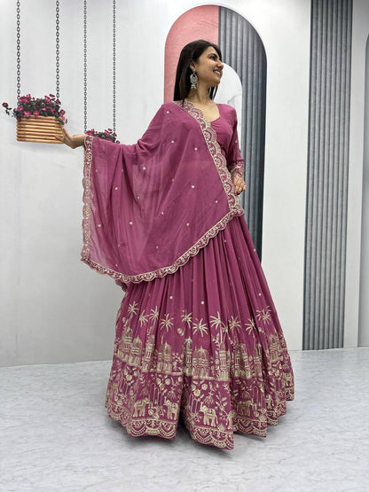 Timeless  Heavy Embroidery Sequence Work Lehenga Choli