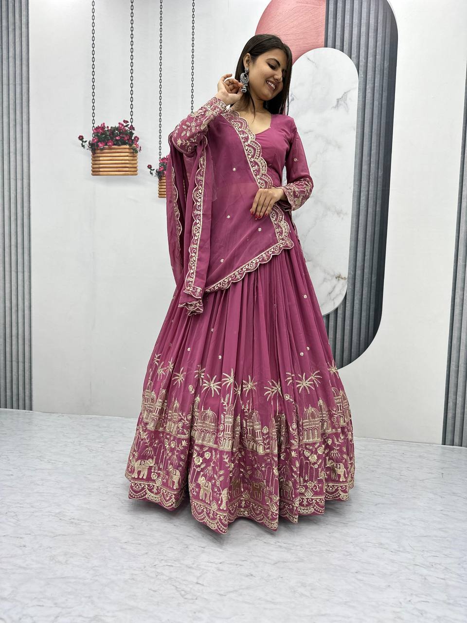 Timeless  Heavy Embroidery Sequence Work Lehenga Choli