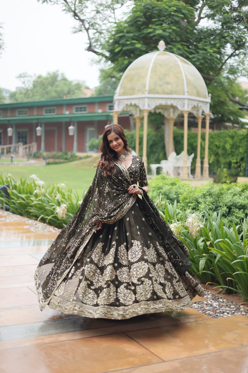 Royal Charm  Rangoli Silk Lehenga Choli