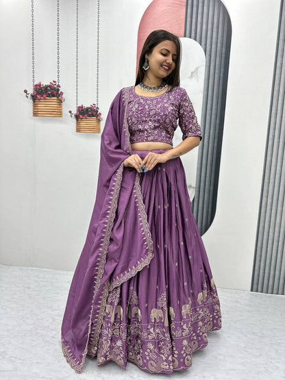 Sondarya Heavy Embroidery Work Lehenga Choli