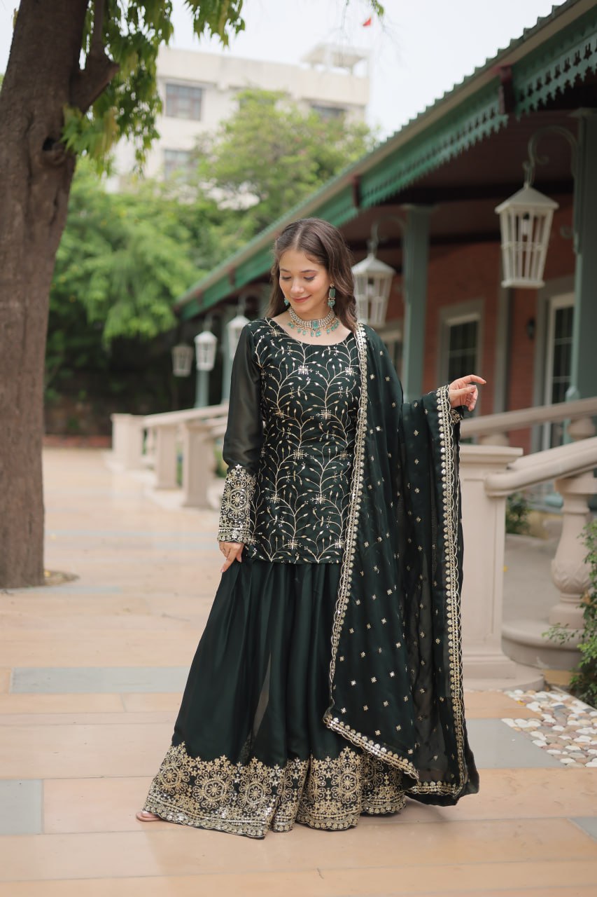 Srinidhi Rangoli Silk Plazoo Kurti