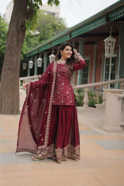 Srinidhi Rangoli Silk Plazoo Kurti