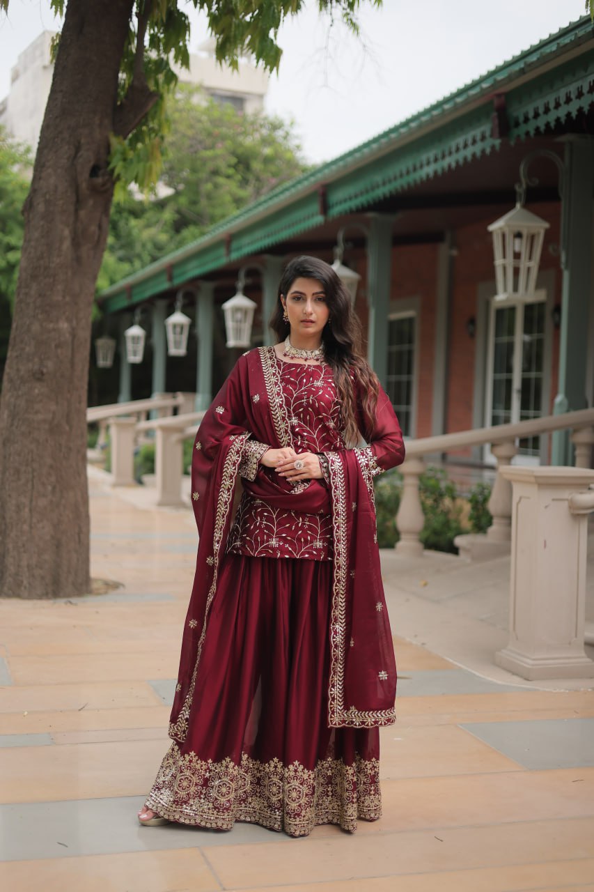 Srinidhi Rangoli Silk Plazoo Kurti