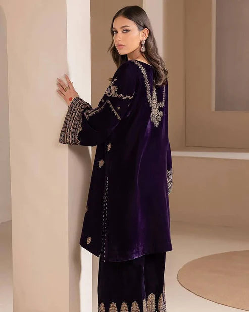 Velvet Splendor Festive Ensemble Suit Set