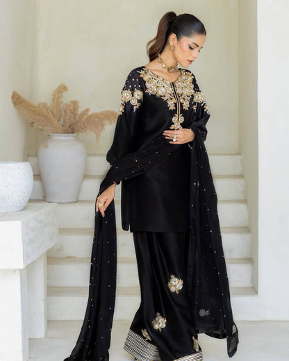 Golden Reverie Draped in Midnight
