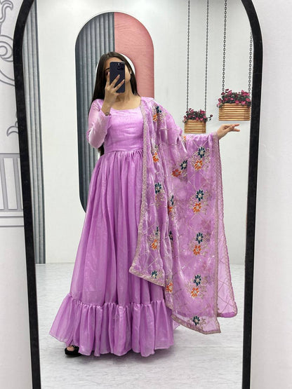 Zeel Designner Festival Embroidered Gown