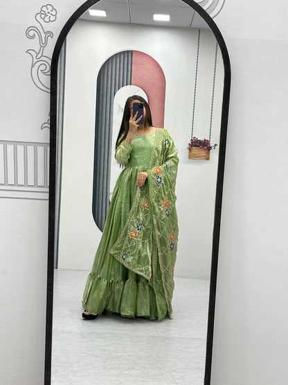 Zeel Designner Festival Embroidered Gown