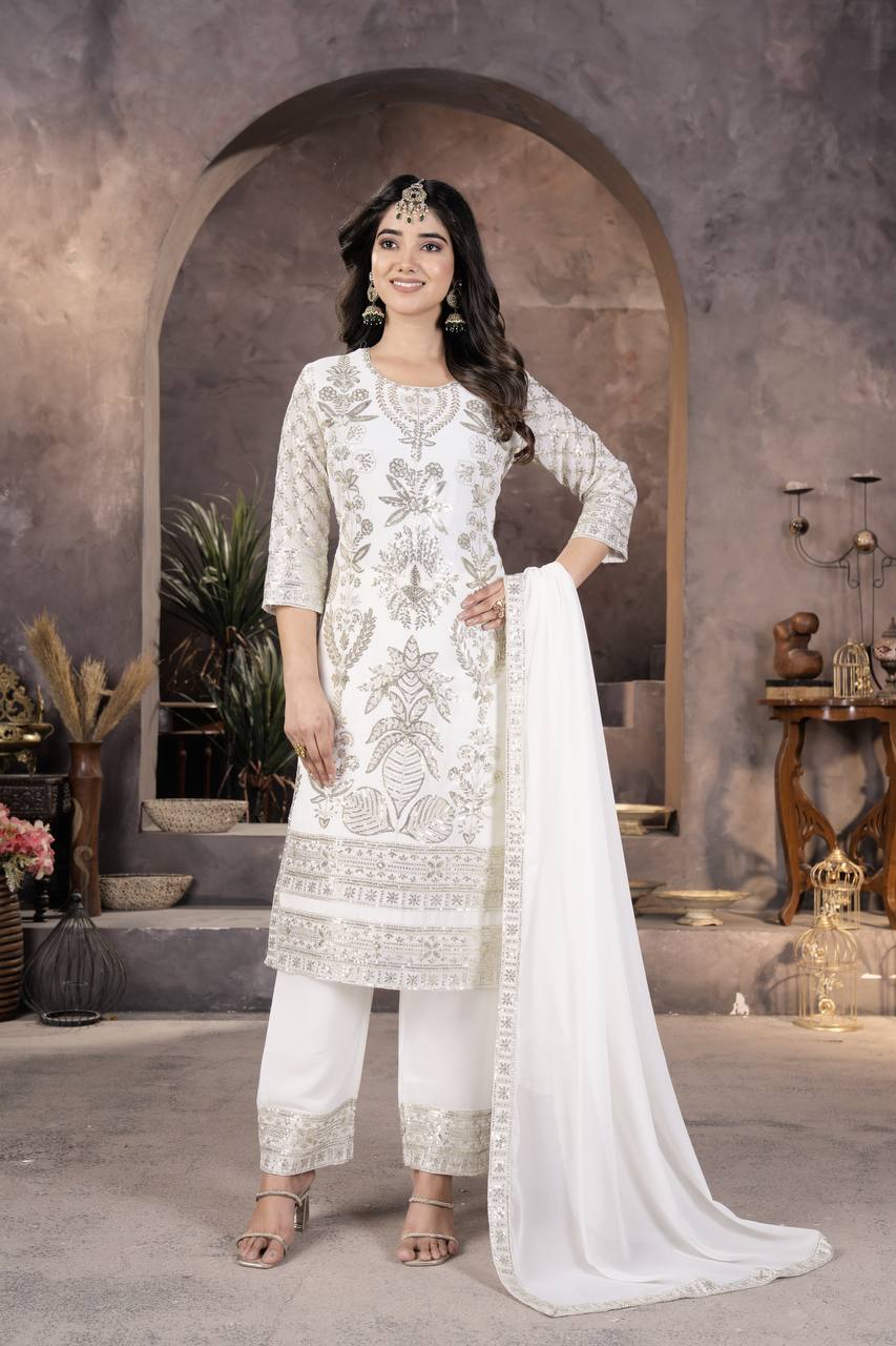 Ethereal Grace Aura Ethnica Faux Georgett