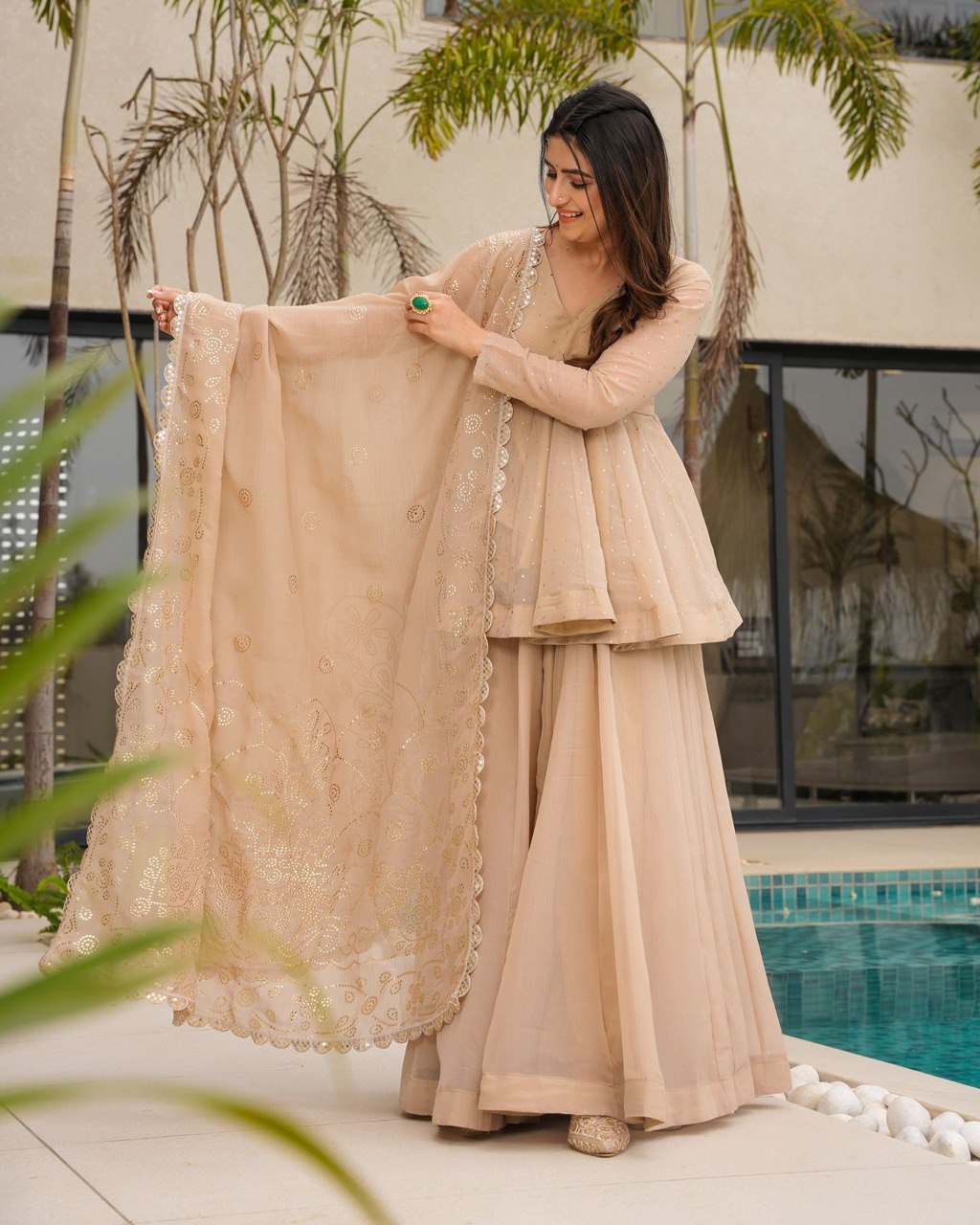 Golden Elegant Tradition Desert Glow Beige Kurta set