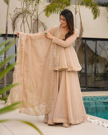 Golden Elegant Tradition Desert Glow Beige Kurta set