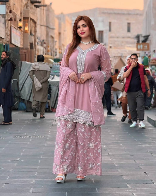 Sunehri Sitara: A Golden Glow in Ornate Sharara Attire