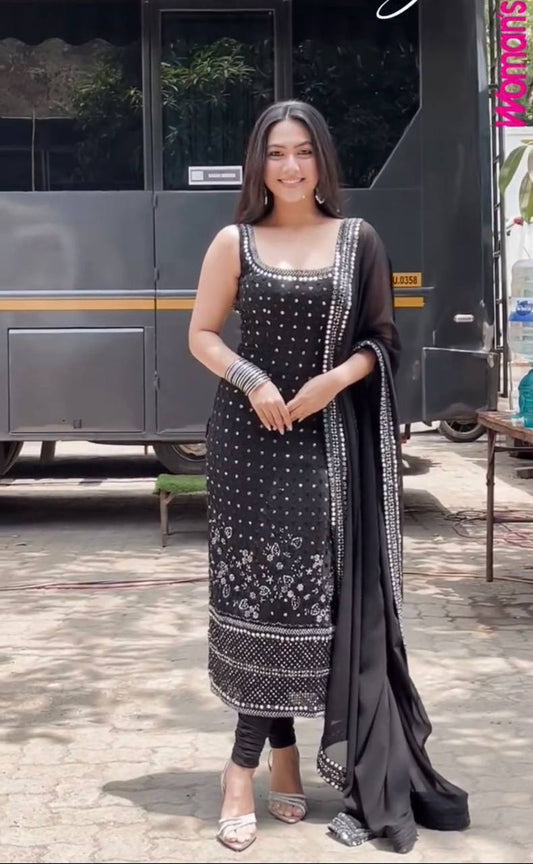 Reem's Regal Black Suit Set