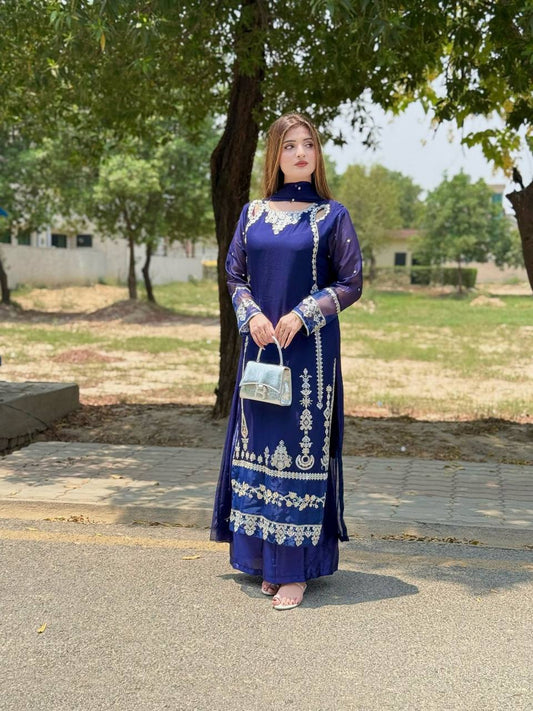 Mystic Blue Elegance Suit Set