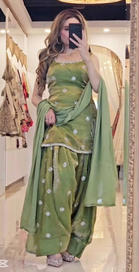 Royal Maroon Patiala Grace Starry Embroidered Heritage Look