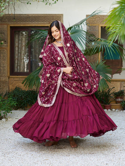 Queens Crafted Casual Wear With Intricate  Anarkali Suit