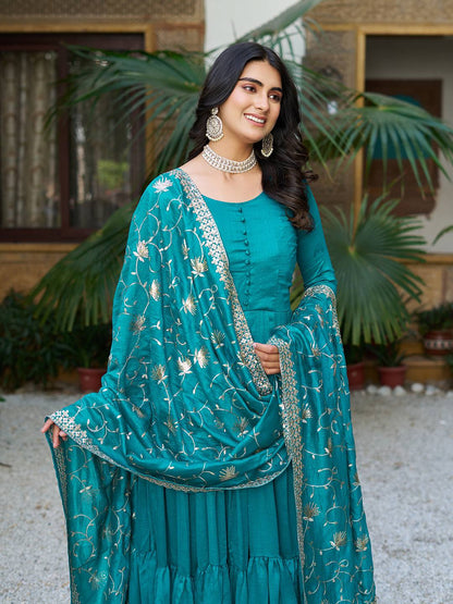 Queens Crafted Casual Wear With Intricate  Anarkali Suit
