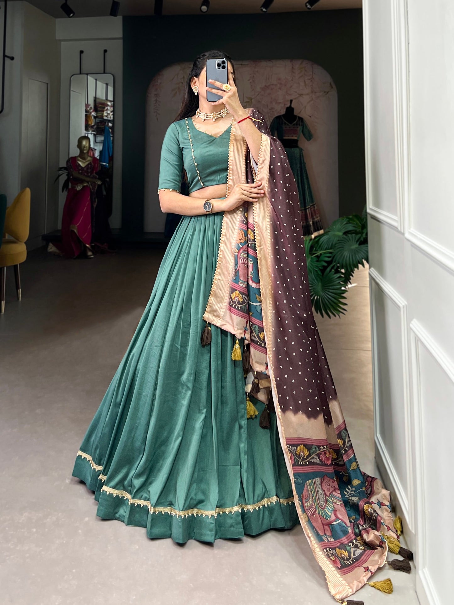 Modernity And Tradition Chinon Silk Lehenga Choli