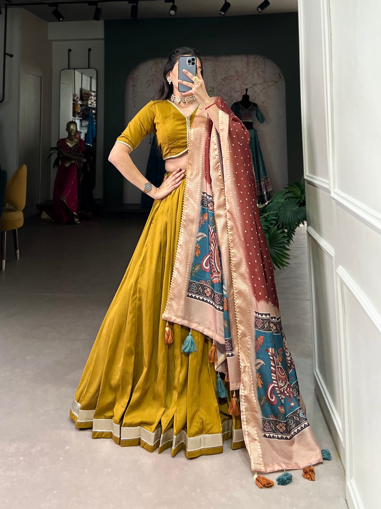 Modernity And Tradition Chinon Silk Lehenga Choli