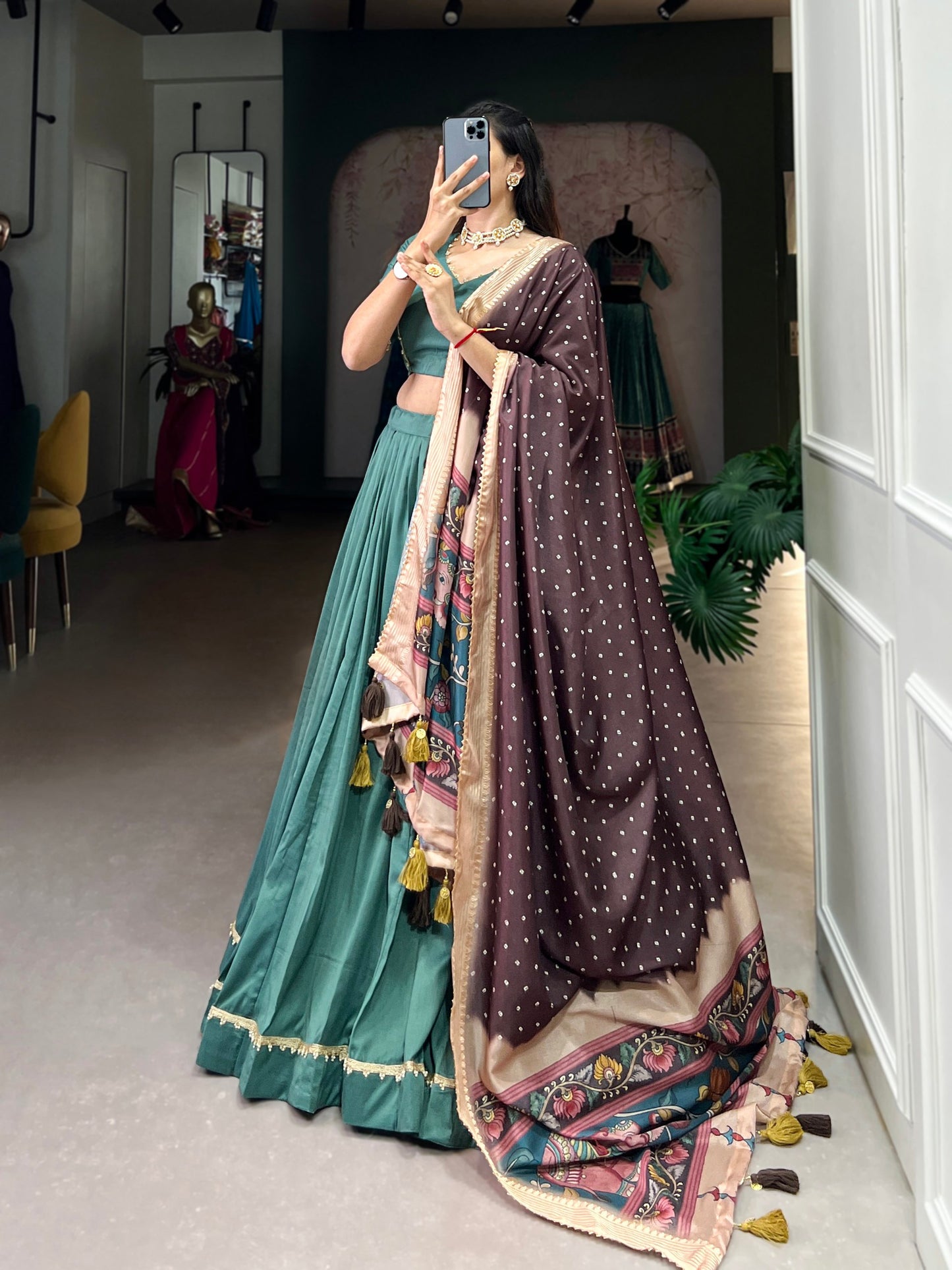 Modernity And Tradition Chinon Silk Lehenga Choli