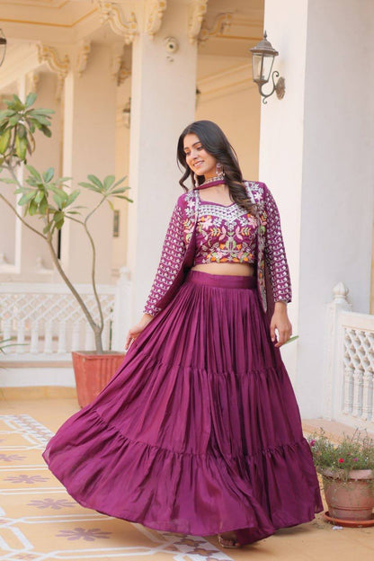 Sapna Designer Pure Chinon Festival Lehenga choli & koti