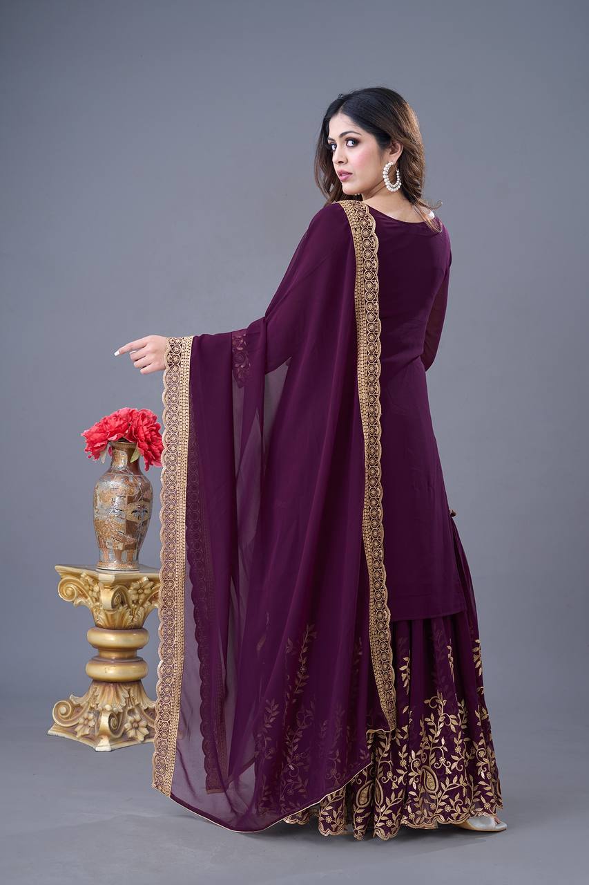 Roshan Raunak Partywear Sharara Suit