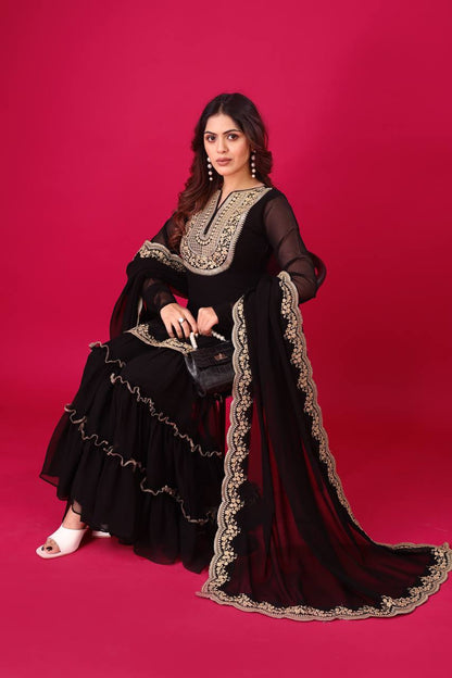 Tales of Tradition A Vintage-Inspired Sharara Ensemble